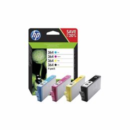 Inkoustová náplň HP 364 - multipack(černá, purpurová, azurová, žlutá) originální (N9J73AE)