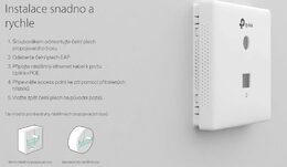 WiFi router TP-Link EAP115-Wall AP, 1x LAN, 2,4GHz 300Mbps. Omáda SDN