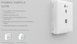 Přístupový bod (AP) TP-Link EAP115-Wall 10/100 Mb/s, 2,4 GHz