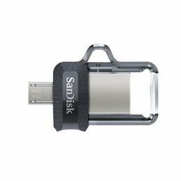 Flash USB SanDisk Ultra Dual m3.0 128GB OTG MicroUSB - USB 3.0 - černý