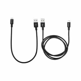 Kabel Verbatim USB/micro USB, 1m + 0,3m - černý