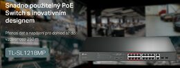 Switch TP-Link TL-SL1218MP 16x LAN/PoE+, 2x GLAN, 2x SFP Combo