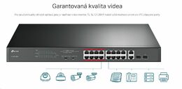 Switch TP-Link TL-SL1218MP 16x LAN/PoE+, 2x GLAN, 2x SFP Combo