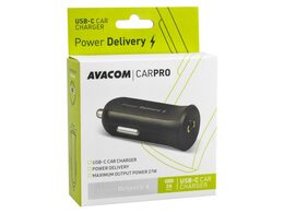 Adaptér do auta Avacom  CarPRO USB-C PD - černý