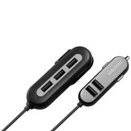 Adaptér do auta Avacom CarHUB 5x USB - černý