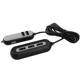 Adaptér do auta Avacom CarHUB 5x USB - černý