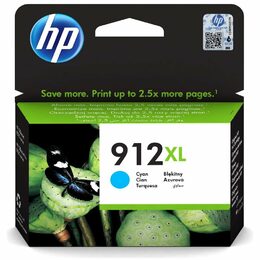 Inkoustová náplň HP 912XL, 825 stran - azurová