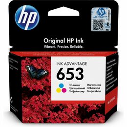 Inkoustová náplň HP 653, 200 stran - CMY