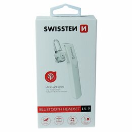 SWISSTEN ULTRA LIGHT bluetooth headset UL-9 BÍLÝ