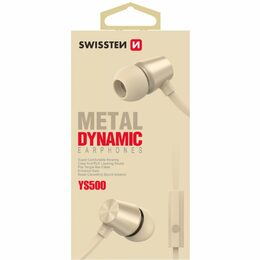 SWISSTEN Metal Dynamic YS500 sluchátka růžovo zlatá