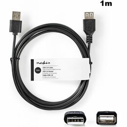 Nedis CCGT60010BK10  USB 2.0 prodlužovací kabel AM - AF 1m