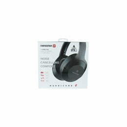 SWISSTEN HURRICANE bluetooth sluchátka noise cancelling černá