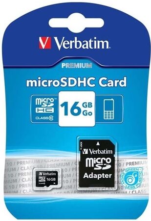 VERBATIM 44082 microSDHC 16GB cl10 adapt