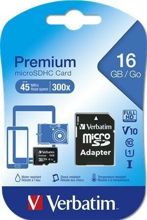 VERBATIM 44082 microSDHC 16GB cl10 adapt