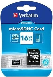 VERBATIM 44082 microSDHC 16GB cl10 adapt