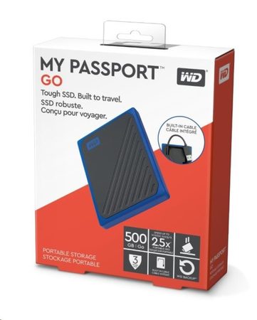 WD My Passport GO 500GB SSD Blue