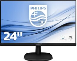 Monitor Philips 243V7QJABF 23.8'',LED, IPS, 5ms, 1000:1, 250cd/m2, 1920 x 1080,DP,
