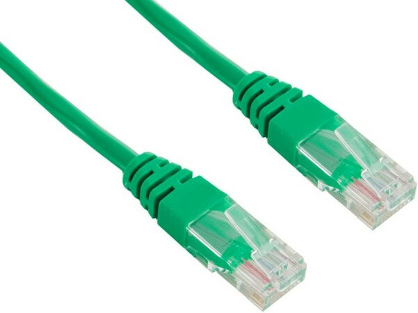 Patch kabel UTP cat 5e, 0,25m - zelený