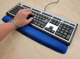 Podložka Digitus před klávesnici, modrá, gelová