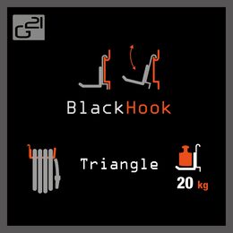 Závěsný systém G21 BlackHook triangle 18 x 10 x 26 cm