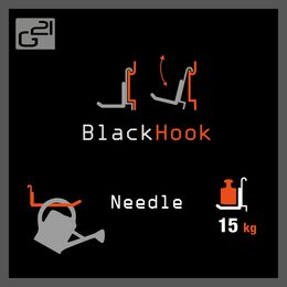 Závěsný systém G21 BlackHook needle 3,8 x 10 x 18 cm