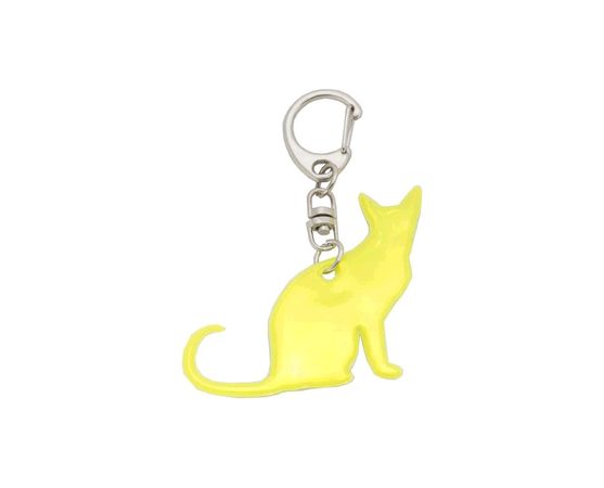 Reflexní přívěsek CAT na klíče 5,5 cm, žlutý