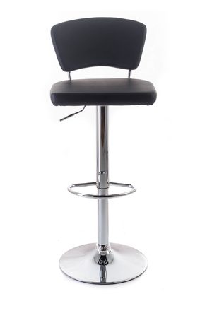 Barová židle G21 Redana koženková s opěradlem black G-21-B618A