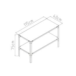 G21 Regál 115 x 40 cm pro zahradní domky a skleníky, 63900484