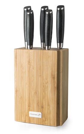 Blok na nože G21 Gourmet, bambusový pro 5 nožů