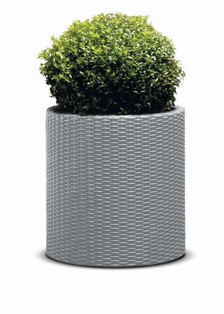 Keter Large Cylinder L Květináč 44 x 44 x 44cm stříbrno-šedá 224151