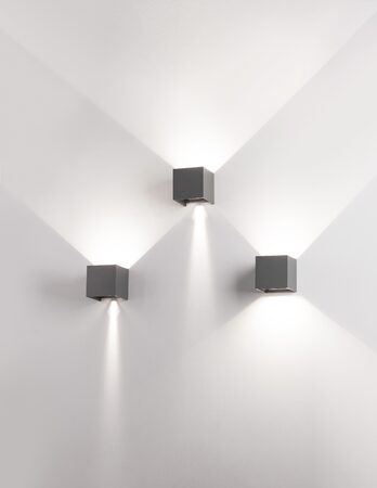 Svítidlo Nova Luce Como 847407 S WALL GREY nástěnné, IP 54, 2x3 W