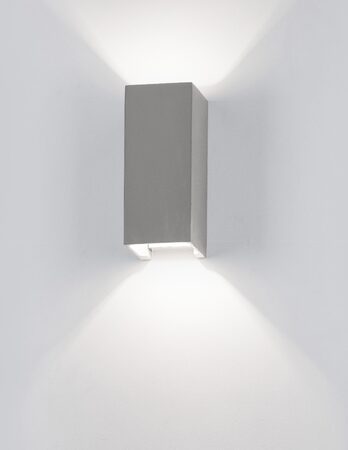 Svítidlo Nova Luce CADMO 9162122 S WALL GREY 2 nástěnné, IP 65, 2x3 W