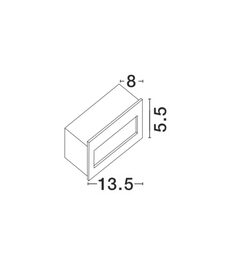 Svítidlo Nova Luce KRYPTON S STEP GREY 5 schodišťové, IP 54, 3 W