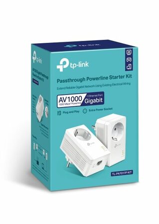 Powerline ethernet TP-LINK TL-PA7017P KIT twin pack, 1x GLan, adaptér (1000 Mbps)