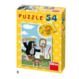 Minipuzzle Dino Krtek 19,8x13,2cm 8 druhů 54 dílků v krabičce 9x7x3cm 40ks v boxu