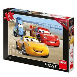 Dino Puzzle Cars/Auta na pláži 24 dílků 26x18 cm v krabici 27x19x3,5cm