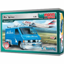 Stavebnice Monti 05 Air Servis-Renault Trafic 1:35 v krabici 22x15x6cm