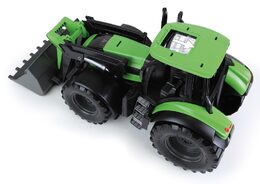 Traktor se lžící Worxx plast 45cm 1:15 v krabici DeutzFahr Agrotron 7250