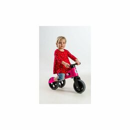 Teddies Funny Wheels Sport 2v1 růžové s gumovými koly v krabici