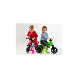 Teddies Funny Wheels Sport 2v1 růžové s gumovými koly v krabici