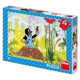Puzzle Dino Krtek v kalhotkách 24 dílků 26x18cm v krabici 27x19x4cm