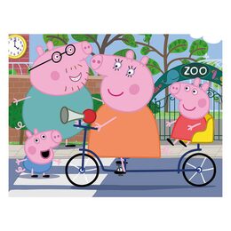 Dino dřevěné kostky Peppa pig 12 ks