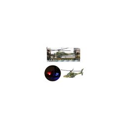 Teddies Helikoptéra vojenská plast 18 cm na baterie se světlem se zvukem