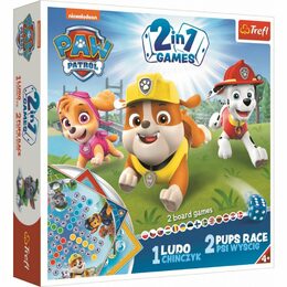 Soubor her 2v1 Člověče, nezlob se, Psí závod Tlapková patrola/Paw Patrol v krabici 24,5x24,5x5cm