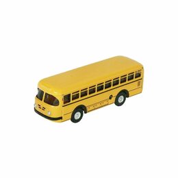 Autobus retro na klíček kov 19cm žlutý v krabičce Kovap