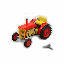 Traktor Zetor 50 Super červený na klíček kov 15cm 1:25 v krabičce Kovap