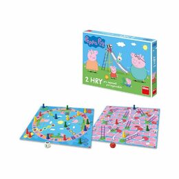 Pojď se hrát/Žebříky a skluzavky 2 společenské hry Prasátko Peppa/Peppa Pig v krabici 33x23x3cm