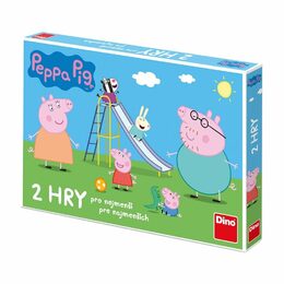 Pojď se hrát/Žebříky a skluzavky 2 společenské hry Prasátko Peppa/Peppa Pig v krabici 33x23x3cm