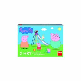 Pojď se hrát/Žebříky a skluzavky 2 společenské hry Prasátko Peppa/Peppa Pig v krabici 33x23x3cm