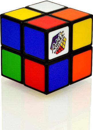 Rubikova kostka 2x2x2 Mini hlavolam plast 5x5x5cm na kartě
